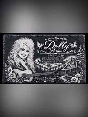 In Loving Memory Commemorative Slate Plaque - Black and White 12 x 8 slate